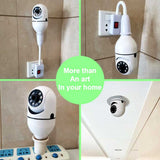 Bulb Surveillance Camera Night Vision Wireless 360° Wifi IP PTZ Outdoor Camera