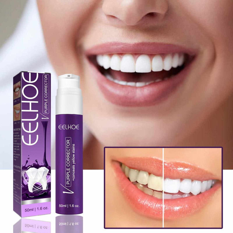 Purple  Plaque Stain Removal Toothpaste Oral Fresh Tooth Care