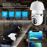 Bulb Surveillance Camera Night Vision Wireless 360° Wifi IP PTZ Outdoor Camera